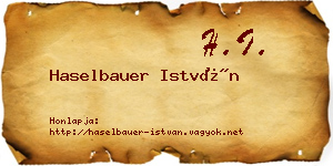 Haselbauer István névjegykártya