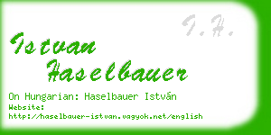 istvan haselbauer business card